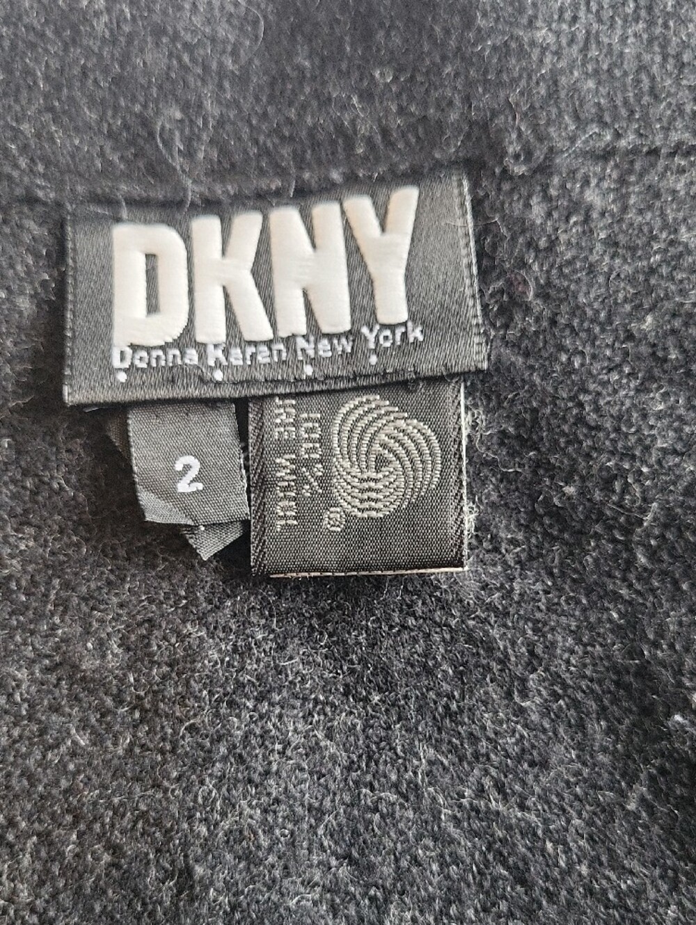 DKNY Black Asymmetrical Wrap Academia Skirt with Fringe and Leather Tie - Picture 9 of 10